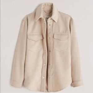 Abercrombie & Fitch Shirt Jacket (Cream) - XXS